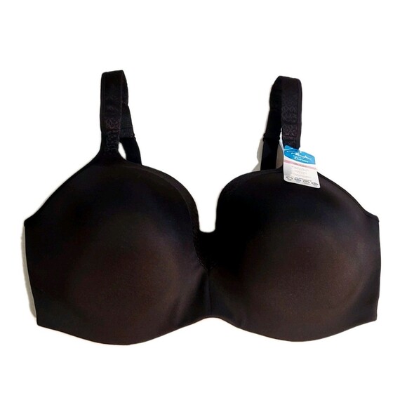 Playtex 44DD Love My Curves Balconette Underwire Bra 4823 Molded Cups Black $46 - Picture 6 of 15